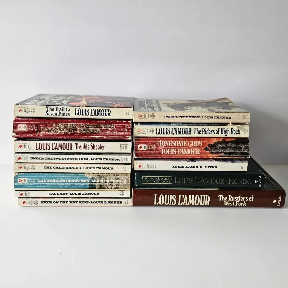 Vtg‎ LOUIS L'AMOUR Western Novels - LOT OF 14 - PB & HC Bantam Books